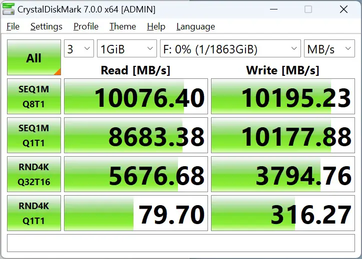 ADATA Legend 970 CrystalDiskMark Benchmark ADATA Legend 970 CrystalDiskMark Benchmark