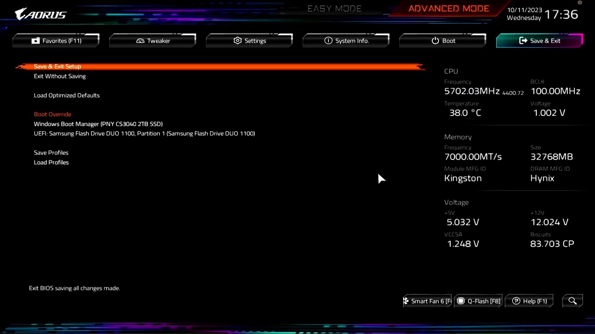 Gigabyte Z790 AORUS Elite AX Wifi7 BIOS (7)