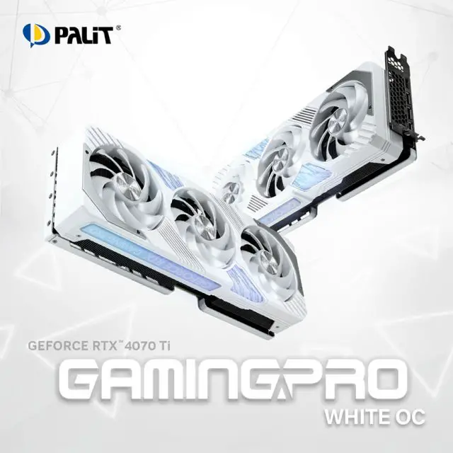 PALIT GeForce RTX 4070 Ti GAMINGPRO WHITE OC 12GB GDDR6X GPU