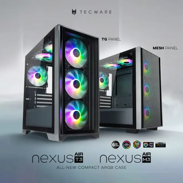 Tecware Nexus Air T3 and M3 PC Cases