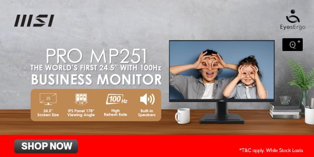 MSI PRO MP251 series monitor Malaysia launched featured