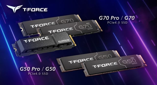 TEAMGROUP T FORCE G70 G70 PRO and G50 G50 PRO PCIe 4.0 SSDs featured