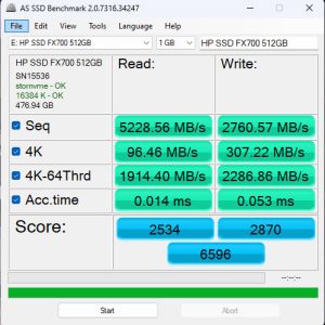 HP FX700 SSD 512GB 2