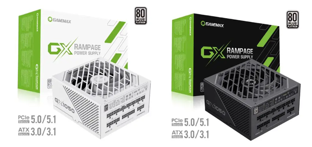 GameMax GX 1050 PRO BK & WH PSUs announced 1