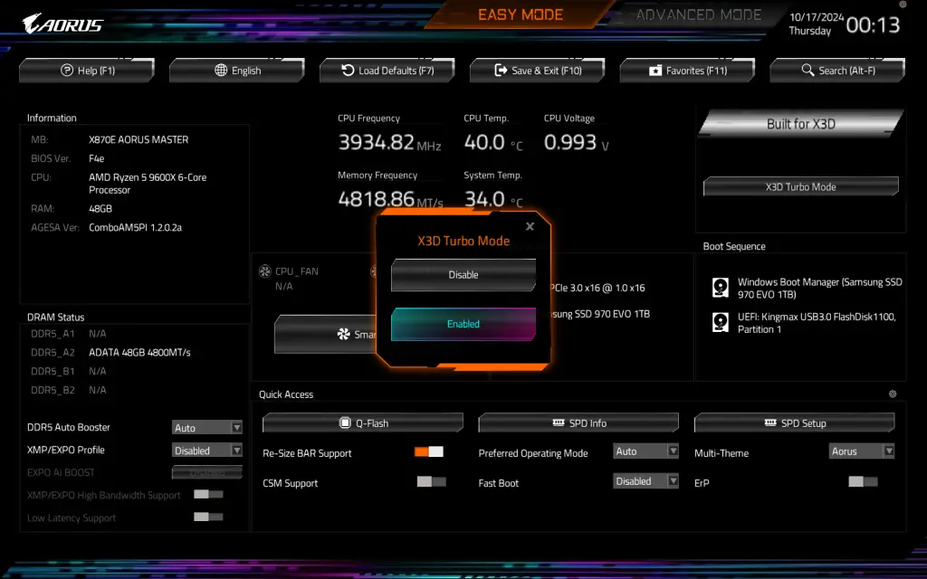 GIGABYTE X3D BIOS