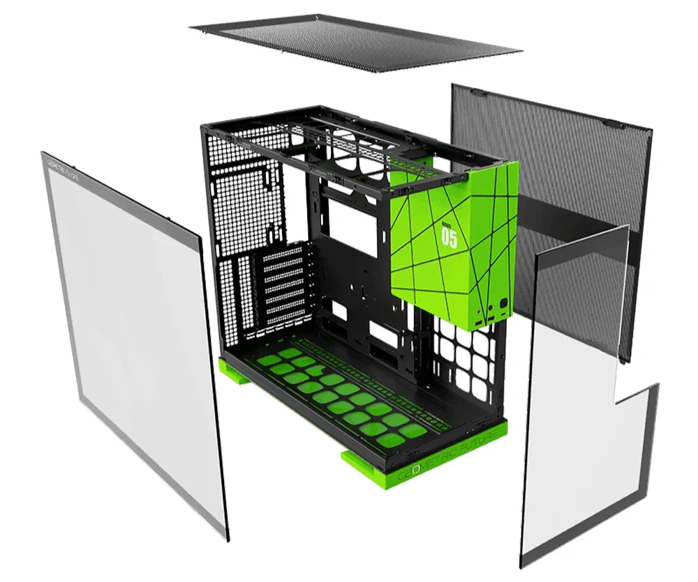 Geometric Future Model 5 Glass and Vent PC case 2