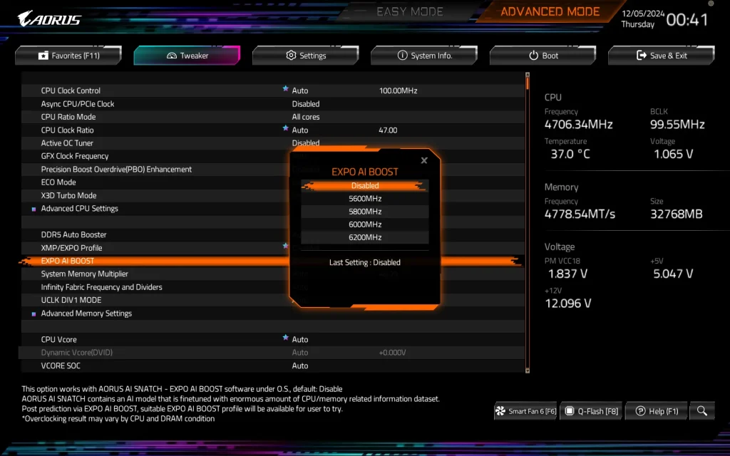 Gigabyte X870E AORUS MASTER BIOS (11)