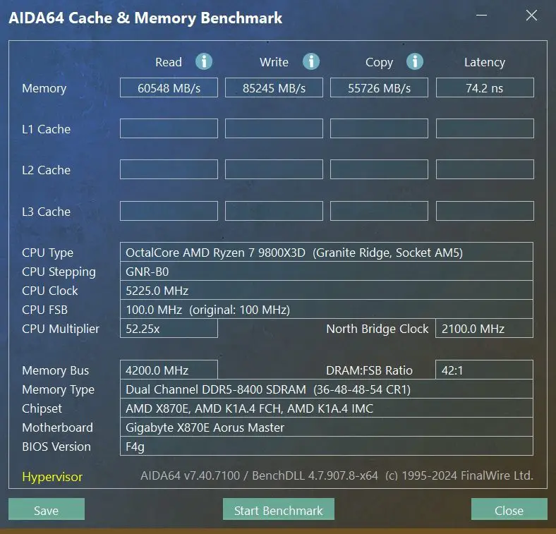 X870E AORUS MASTER DDR5 8400
