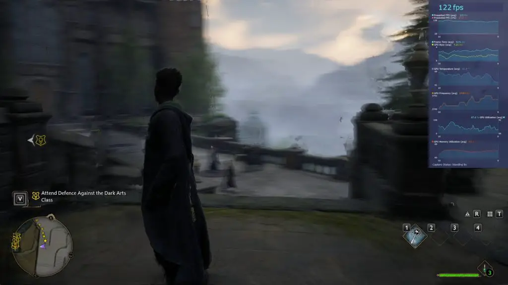 Hogwarts Legacy 4K RT DLSS Quality no MFG vs with MFG