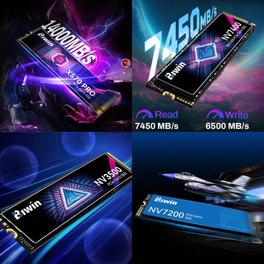 Biwin's 2025 storage solutions showcased with SSDs and DDR5