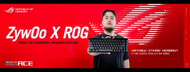 ASUS ROG x ZywOo CS2 star official partnership announced featured