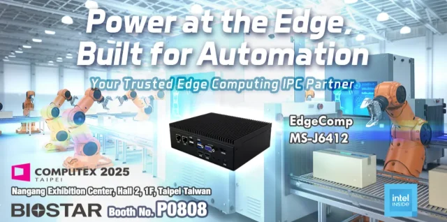 BIOSTAR EdgeComp MS J6412 compact fanless industrial PC announced featured