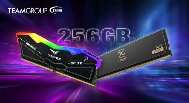 TEAMGROUP T FORCE T CREATE DDR5 256GB (4x64GB) memory kits featured