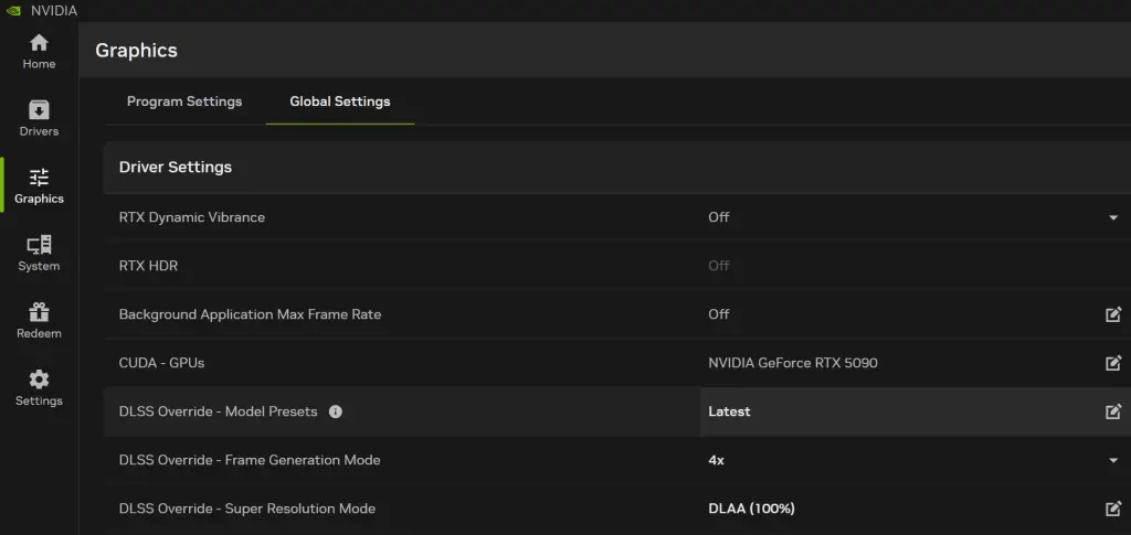 NVIDIA App DLSS Override (1)