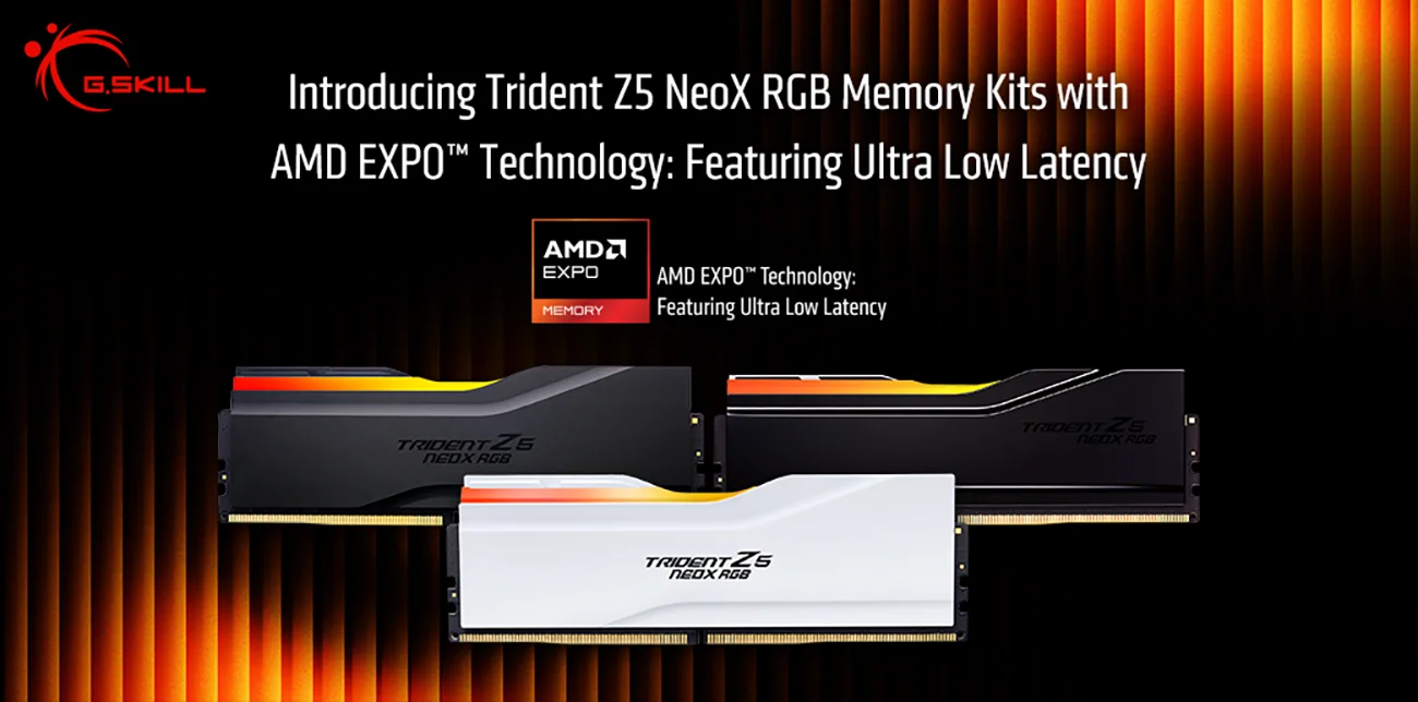 G.SKILL showcased Trident Z5 NeoX RGB Series DDR5 memory with AMD