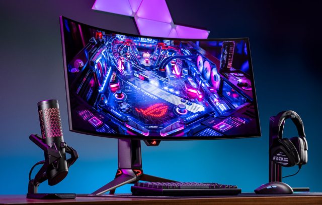 ASUS ROG Swift OLED PG34WCDM gaming monitor featured