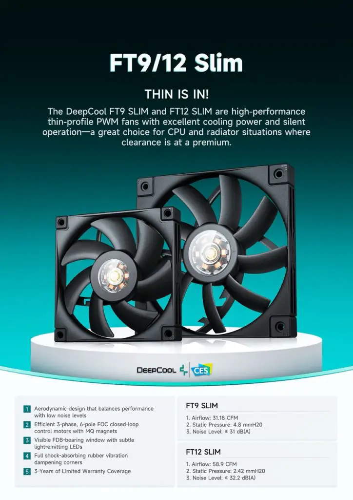 Deepcool FT9+12 Slim Large