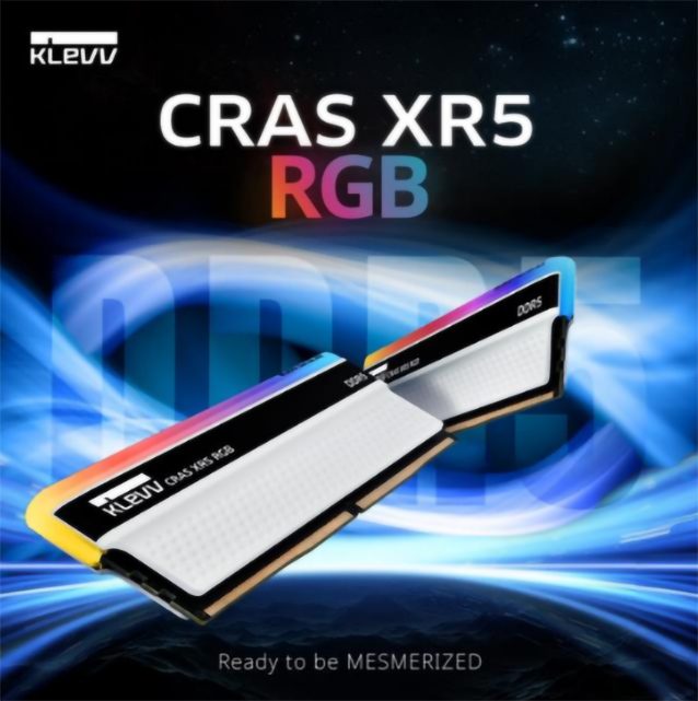 KLEVV CRAS XR5 RGB DDR 6200MHz White Gaming Memory