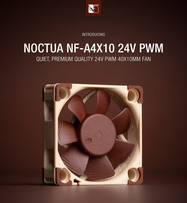 Noctua introduces a brand-new 24V version of its NF-A4X10 40mm PWM Fan