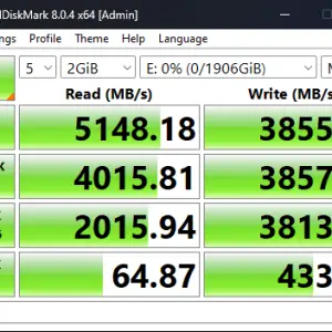 PNY CS2142 2TB CrystalDiskMark