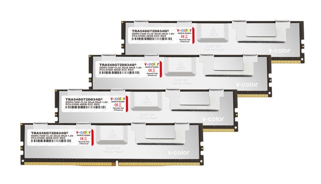 V COLOR DDR5 OC R DIMM 7200MHz for AMD TRX50 motherboards 1