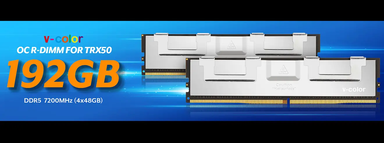 V-COLOR unveils DDR5 OC R-DIMM with up to 7200MHz option for AMD