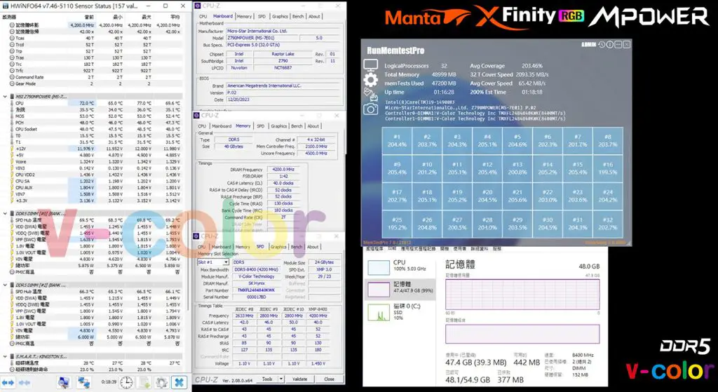 V COLOR x MSI Manta DDR5 XFinity MPOWER 2